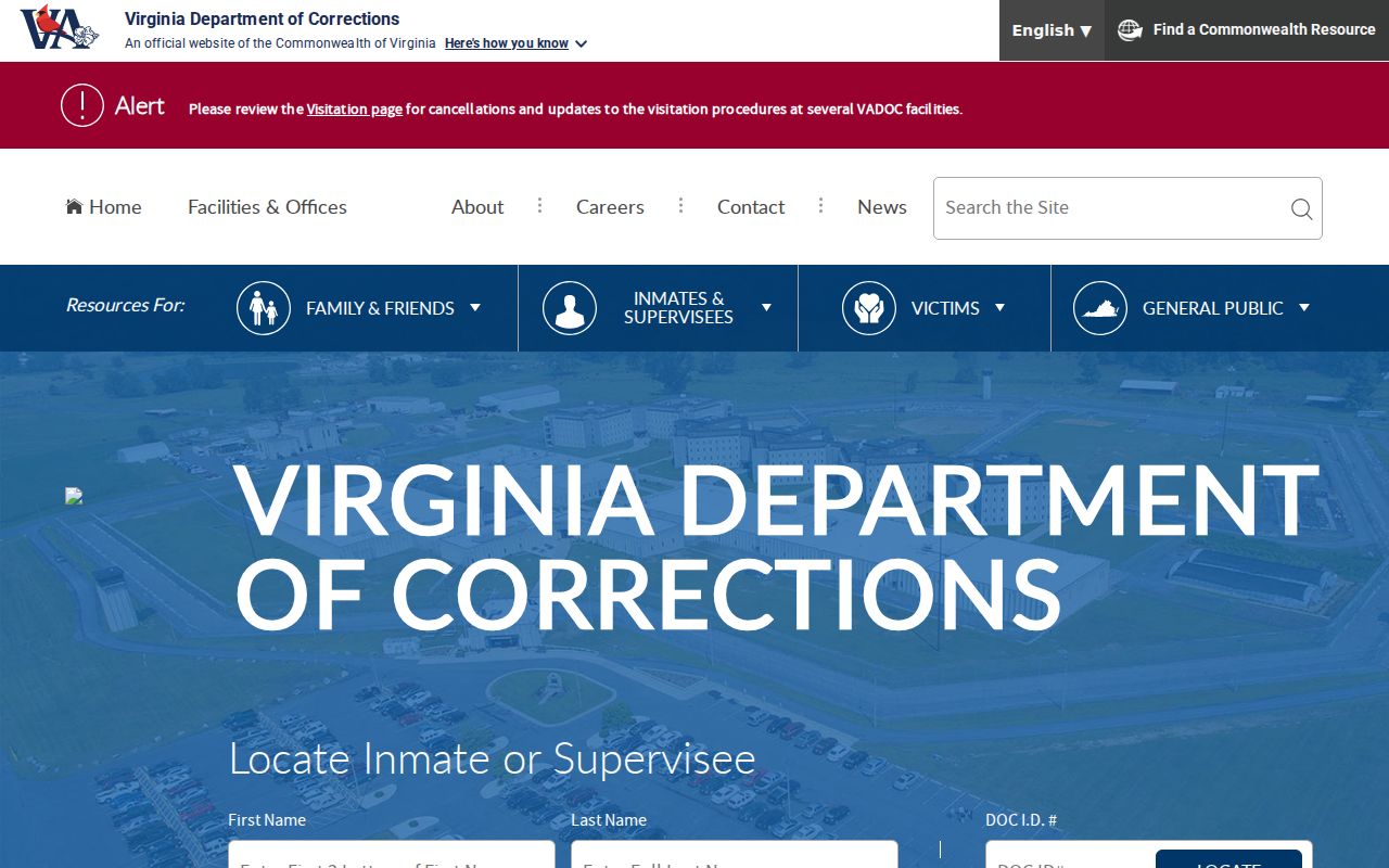 Portsmouth residents directory Virginia Department of Corrections locator