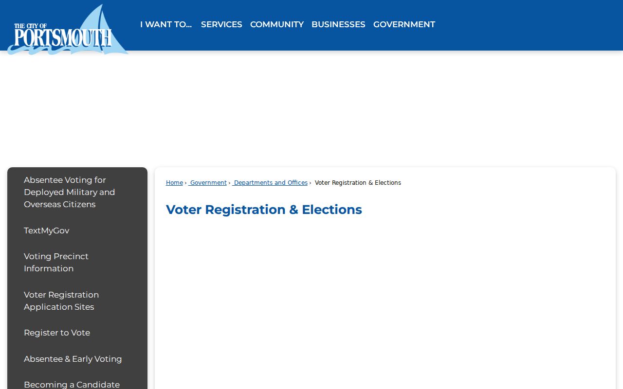 Portsmouth neighbors voter registration and elections public routing
