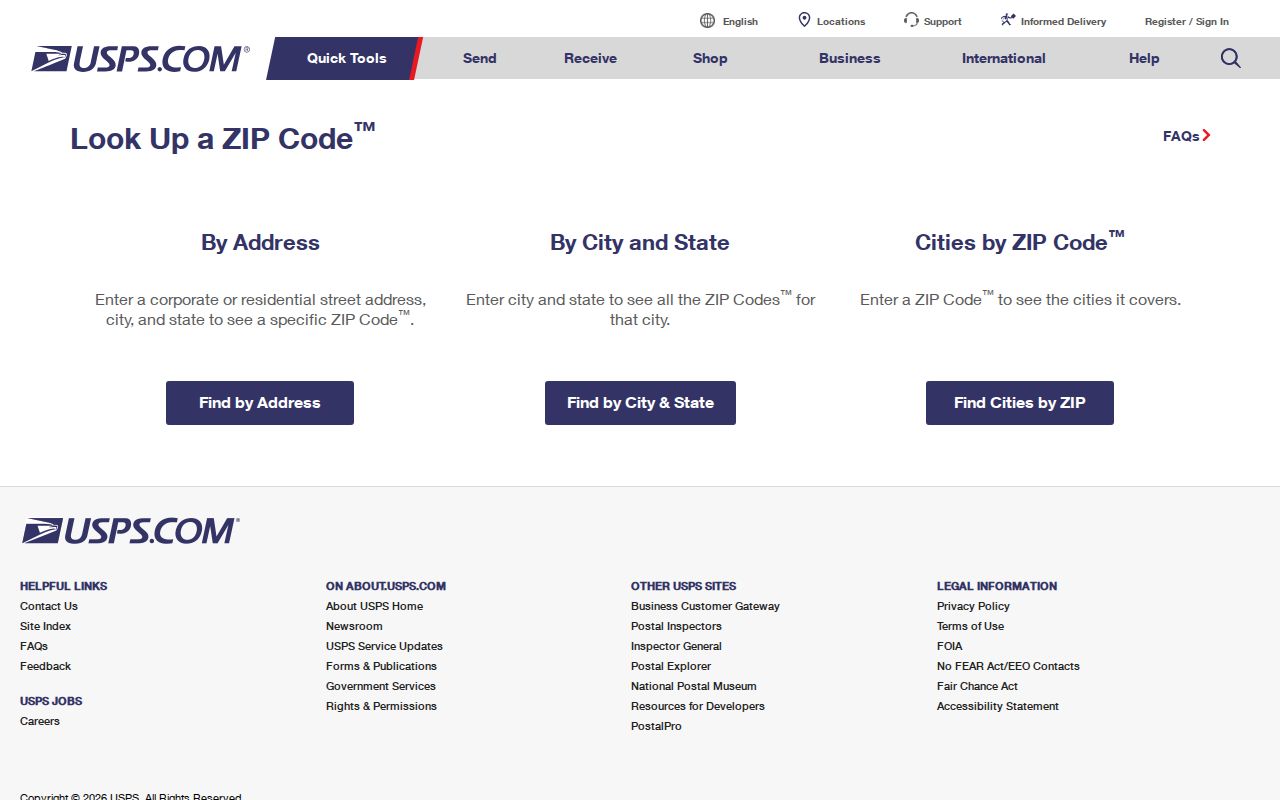 Portsmouth ZIP code USPS address lookup fields
